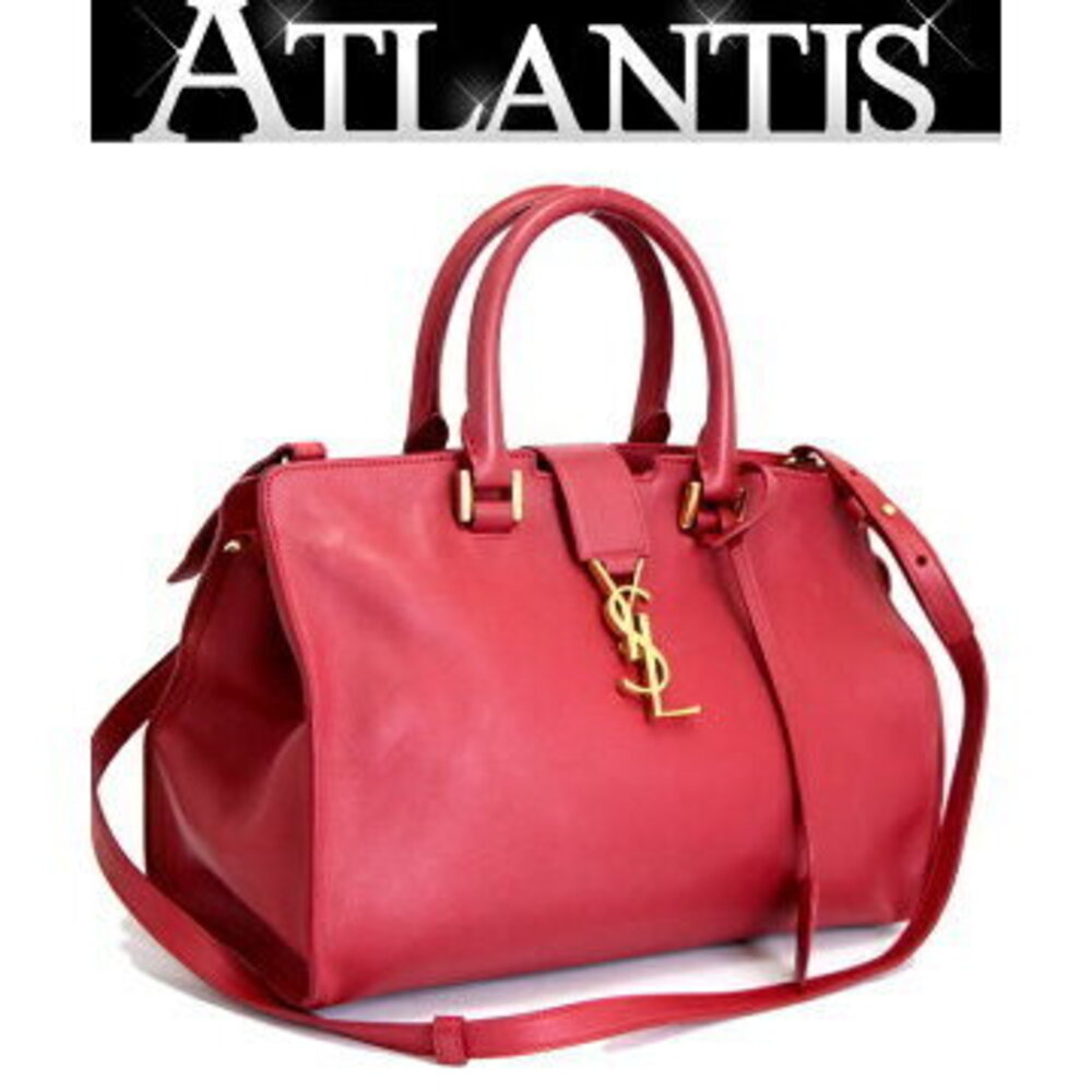 Saint Laurent Paris Cabas Bag Red Leather GG - Picture 1 of 6